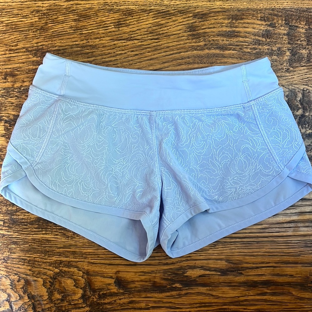 Ivivva Light Lavender Lace-Overlay Athletic Shorts